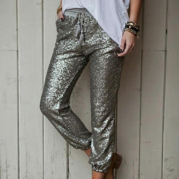 Amuse Society Pants - Sequin Joggers